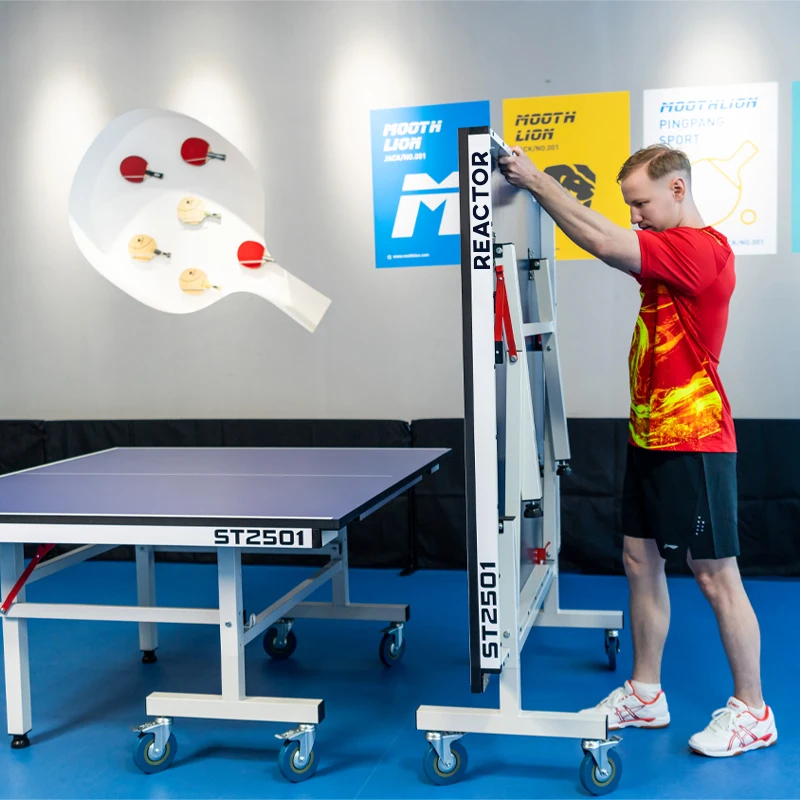 25mm Professional Outdoor Table Tennis Tables with Quick Clamp Ping Pong Net 10 Minute Easy Assembly Ping Pong Table