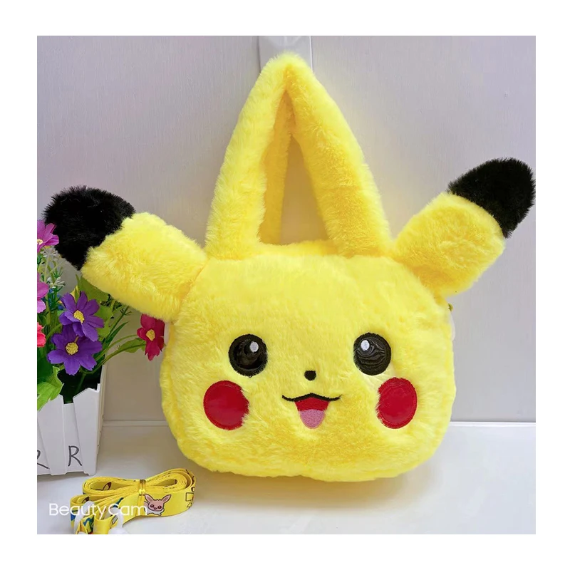 Super Soft Kids Small Hand Bag Pikachuu Hello Cute Kitty Shoulder Plush Bags