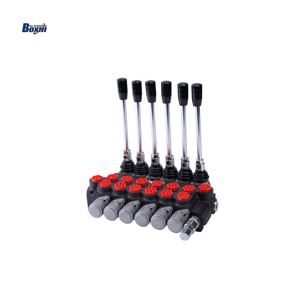 New Products 40L/min 6 levers P40 monoblock manual control hydraulic Directional Valve With lower Price