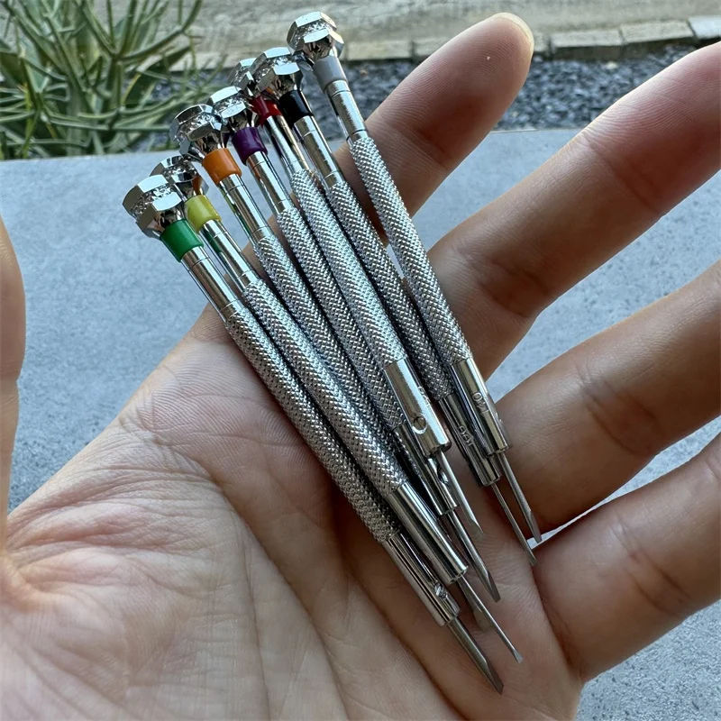 Clock Multi Size Band Removal 0.8 1.0 1.2 1.4 1.6 1.8 2.0mm Watch Screwdriver Watches Tools Repair Kit Watchmakers Tool