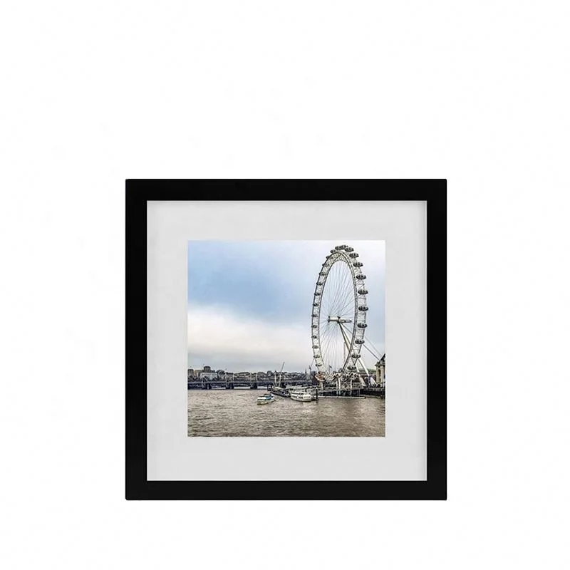 Hot selling North America 8*8 Inch Black Plastic Restickable Photo Frame Marco de fotos de plastico