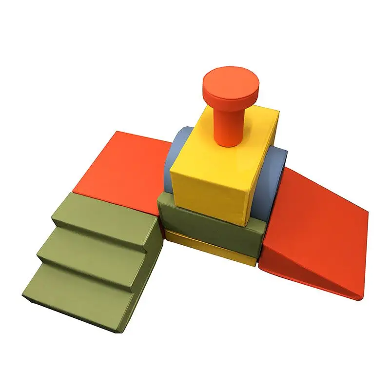 2021 Factory wholesale small train tunnel play set soft play climbing play equipment indoor for kids