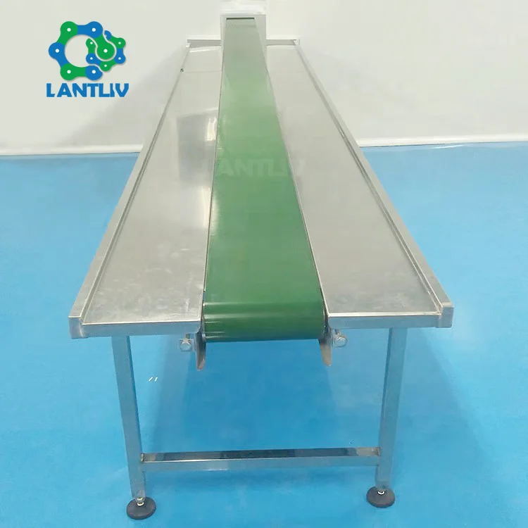 Flat Rubber PVC Belt Conveyor Cream Lotion Ointment Glass Bottles Plastic Tube Conveyor Belt System for Cosmetic Bottling Line