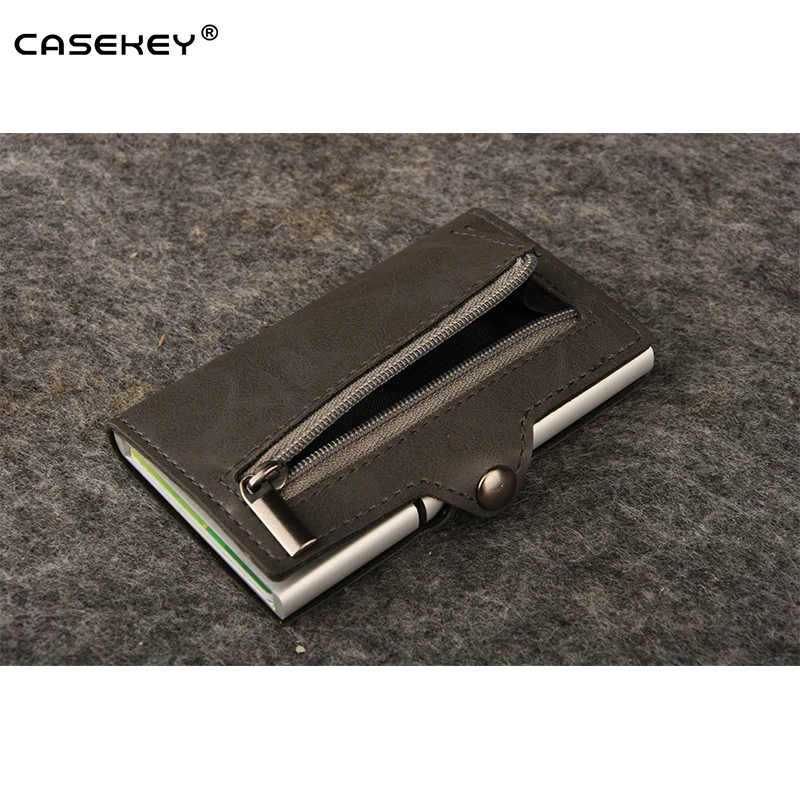  Лидер продаж 2021 Casekey винтажный держатель для кредитных карт из искусственной кожи высококачественный автоматический мужской кошелек