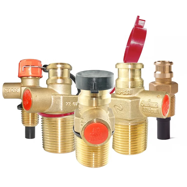 SiAN Top Quality  Long Life LPG Gas Cylinder Valve 17bar D20 D21 D22 Compact Valve 22mm Cooking Butane Burner Self-closing Valve