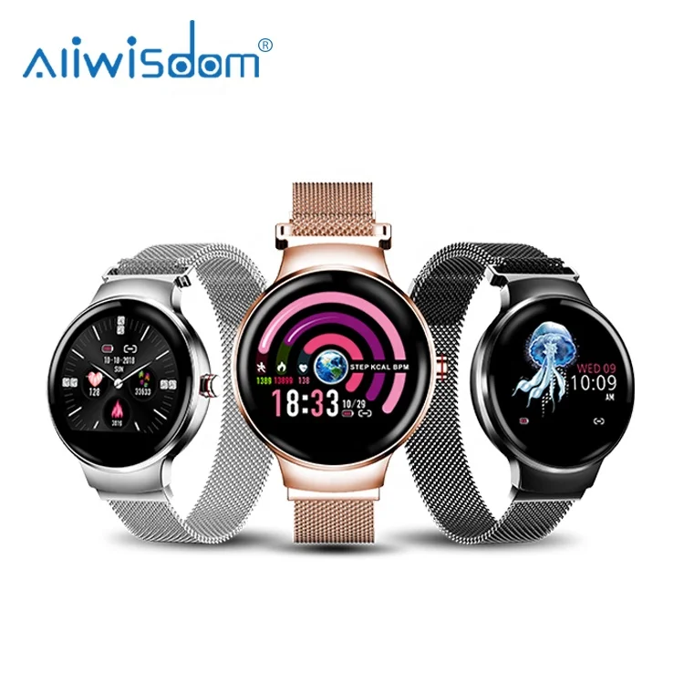 
H5 Fashion Women Smart Watch Waterproof Screen Touch Watch Relogio Inteligente Heart Rate Monitor Ladies Fitness Smart Bracelet 