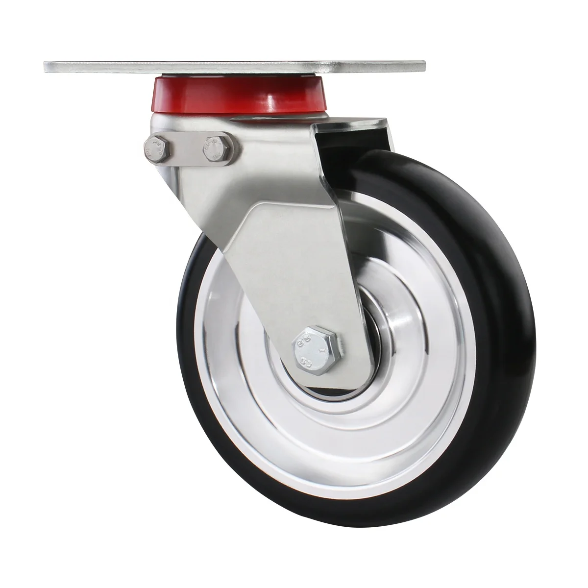 SS self aligning caster wheel for agv robot 80 100 125 160 200 mm option