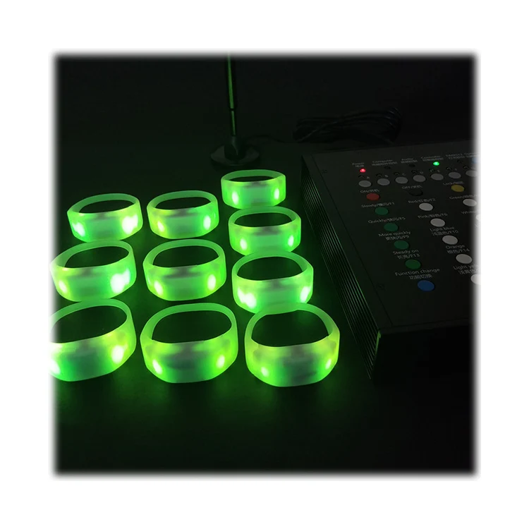 15 видов цветов с дистанционным управлением меняющиеся светодиодные силиконовые браслеты подсветкой браслет