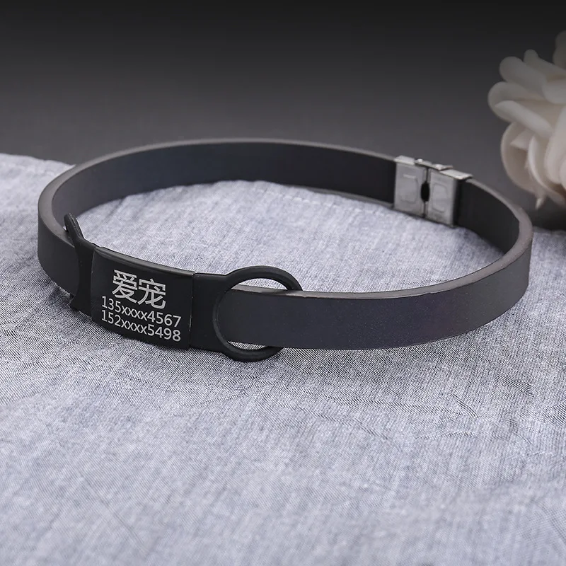 Dog Tag Collar Smooth Surface Can Be Engraved Name Brand Anti-loss Cats Dogs Pet Listing Spot Wholesale
