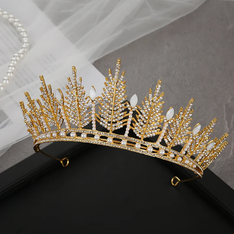 Wholesale rhinestone hair accessories girl wedding bridal crystal headpiece tiara crown