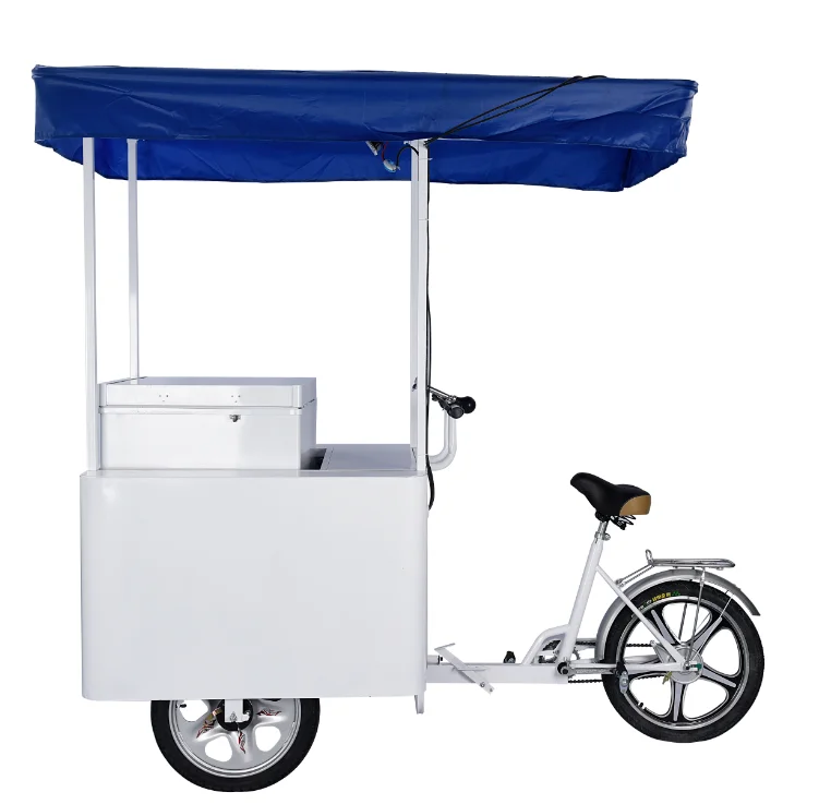 BD/BC-158  12V 24V  solar tricycle ice cream push cart mobile freezer mobile shop sell seafood ice cream commercial