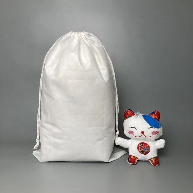 Non Woven White Large Laundry Bag Logo for Washing Machine Large 30 X 40 Cm Hotel Laundry Bags for Robe