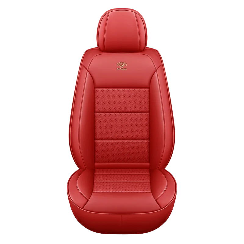 Sports Leather Car Seat Covers Full Set Protector Separate Headrest Cap Universal Fit for Toyota Highlander