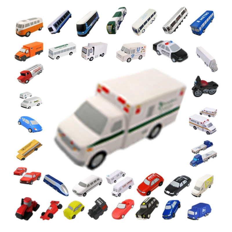 Truck Shaped Stress Ball Custom Polyurethane Toys  Cheap Pu Foam Stress Ball Antistress Ball