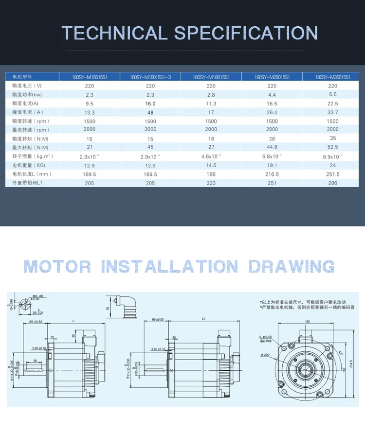Big Power 2.3KW 15N.m 220V AC Servo Motor And Servo Driver Cheap Servo Manufacturer