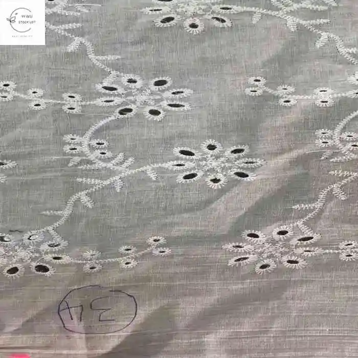 Складская 100% хлопчатобумажная ткань, 9088 хлопчатобумажная вышивка, однотонная окрашенная ткань, Складская ткань в Китае