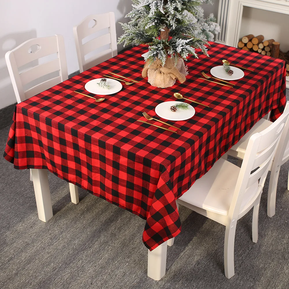 Professional Custom Logo Printing Polyester Dining Table Cloth Table Covers for Christmas Decoration