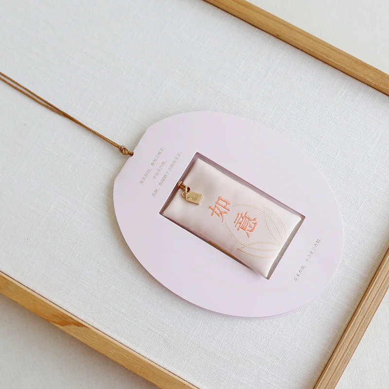 Custom Girl Weath Bags Omamori Traditional Gift Good Luck Sachet Silk Embroidered Perfume Satchel