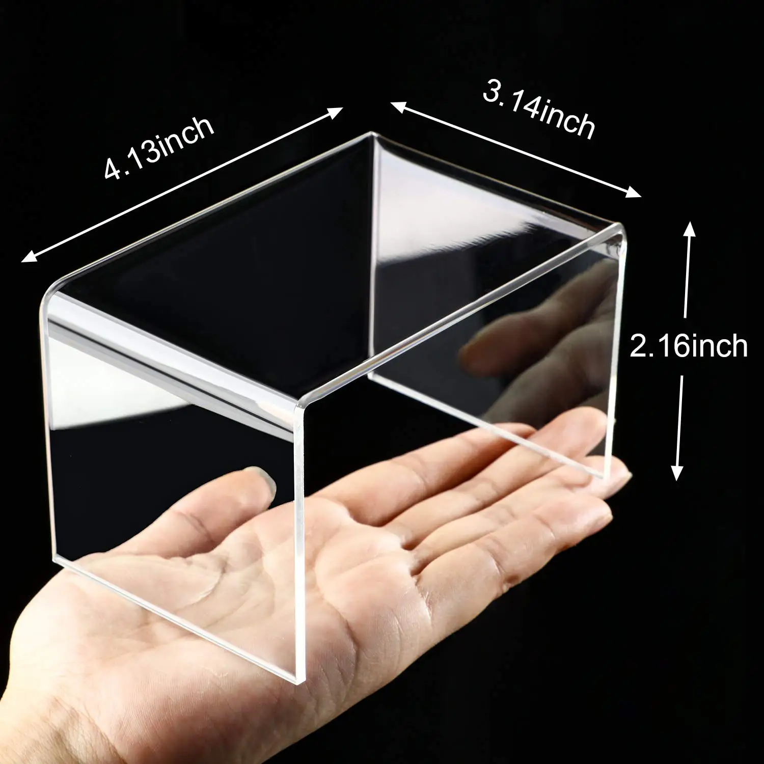 Factory Customized Hot-selling N-shaped Figure Placement Display Plastic Doll Cake Clear Acrylic Display Riser Stand