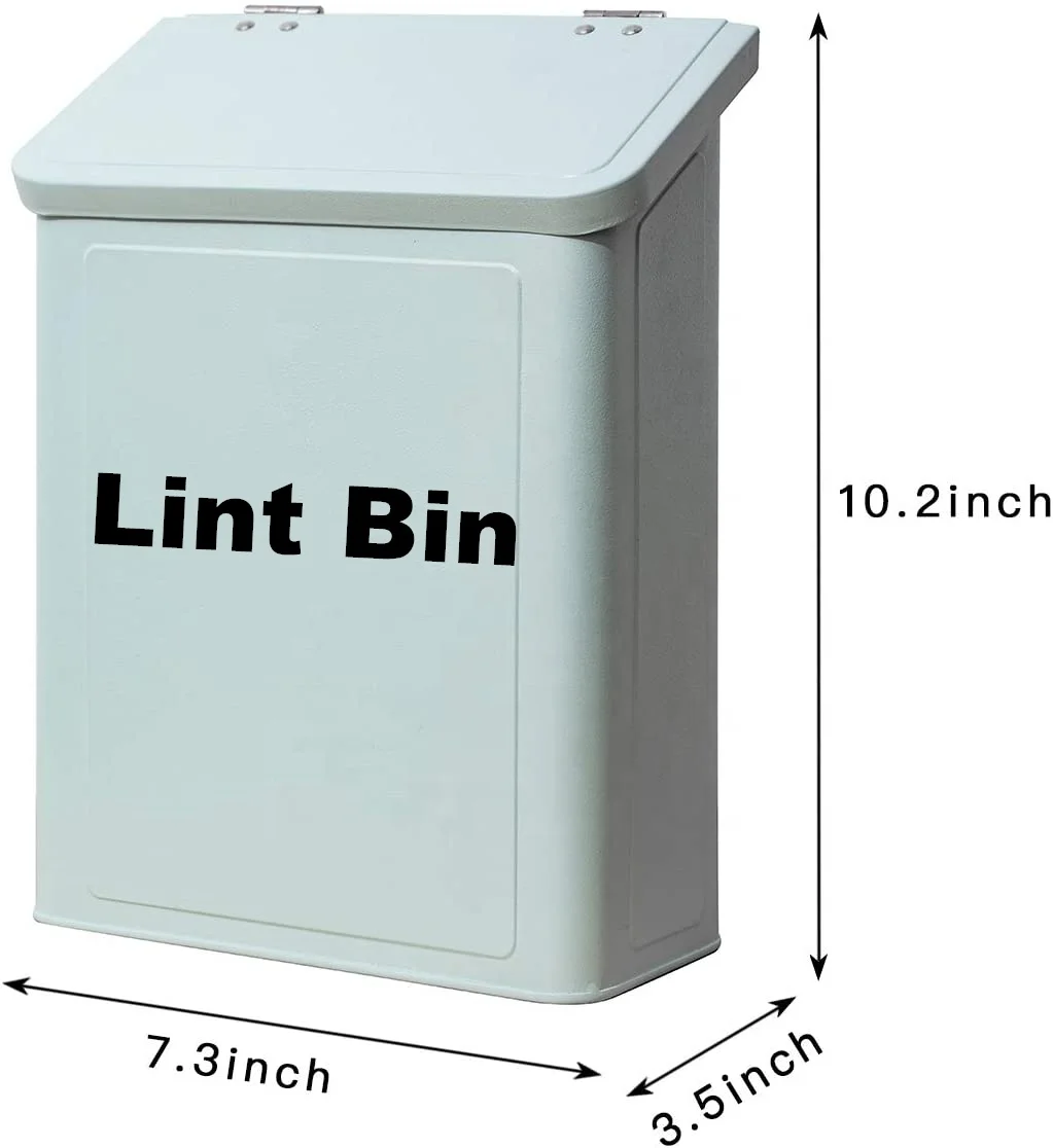 Farmhouse laundry room wall mount metal household magnetic lint holder lint bin lost socks holder