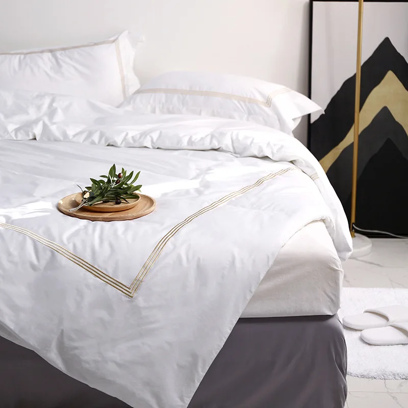 20240902 Free samples on custom factory price hotel bed spreads cotton bedspreads for hotel set 100% cotton hotel