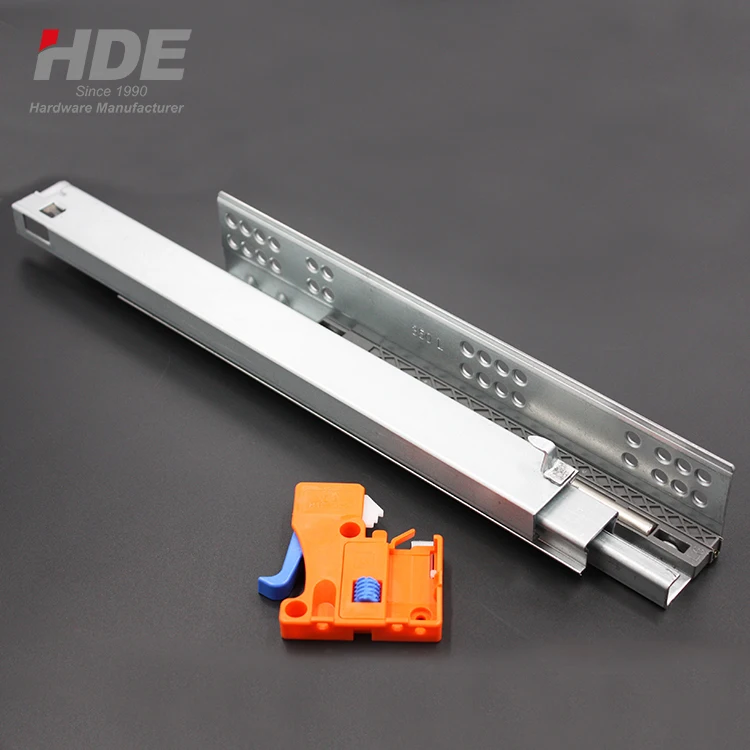 Quality undermount soft closing full extension adjustable cabinet drawer slide