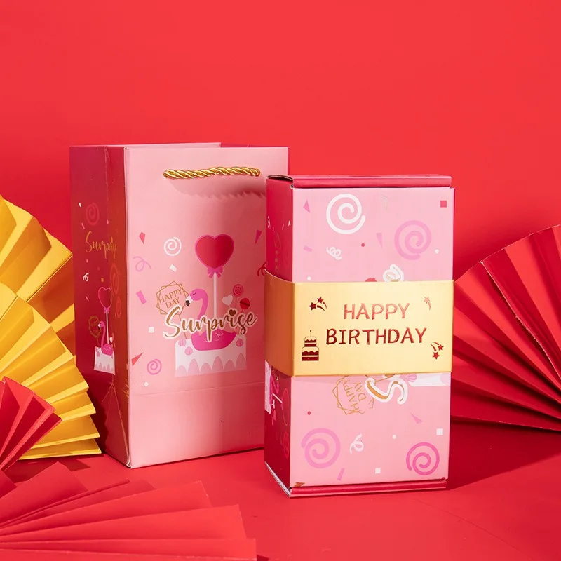 Ten weeks old children baby cake box companion gift full moon birthday party handheld birth gift back gift box packaging box