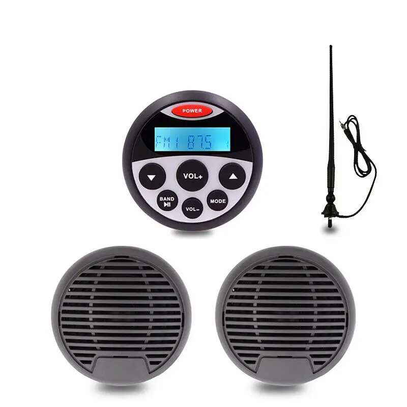 
Waterproof Marine Stereo Bluetooth System Boat Audio FM AM Radio MP3 Player + 3