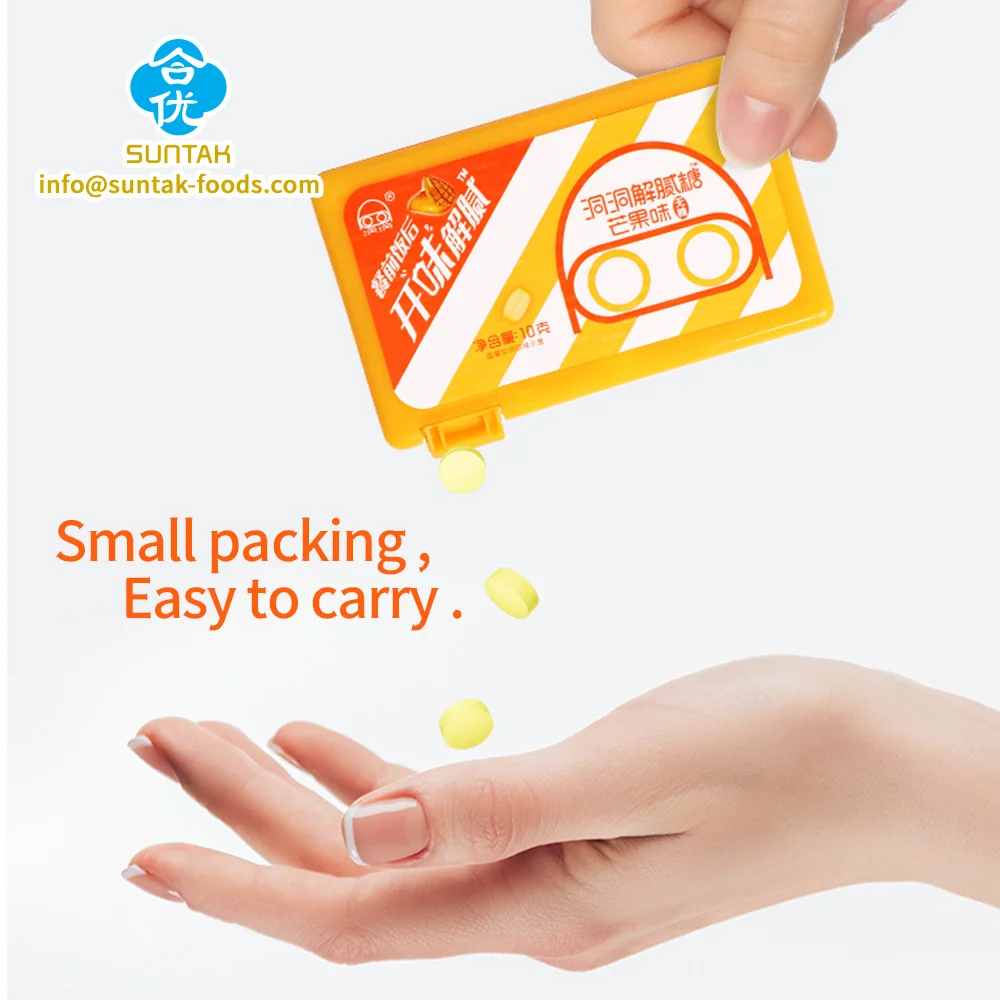 Promotional plastic card sugar free mints cola flavor mango flavor candy confectionery sweets factory