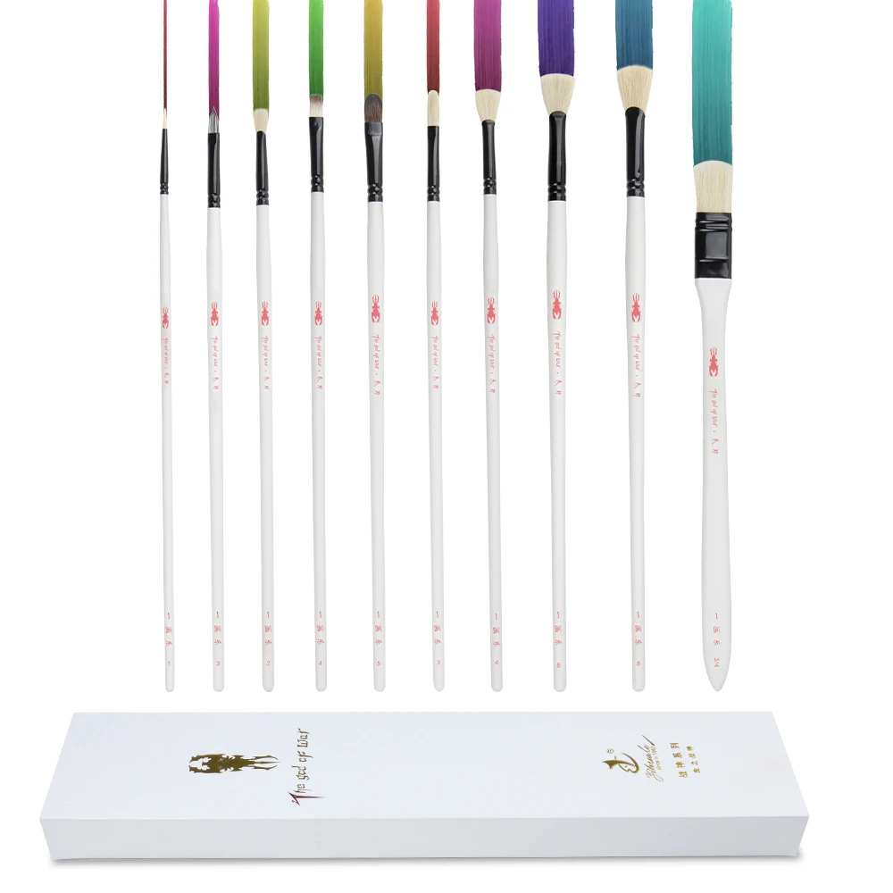 Premium brush set for acrylic oil watercolor face painting Custom Logo paint brush Professional brush set for acrylic watercolor