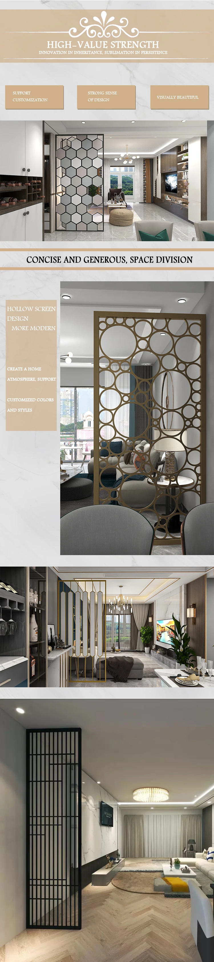 SUCEL Decorative Metal Screen Fencing Stainless Steel Screens & Portable Folding Doors Room Dividers.jpg