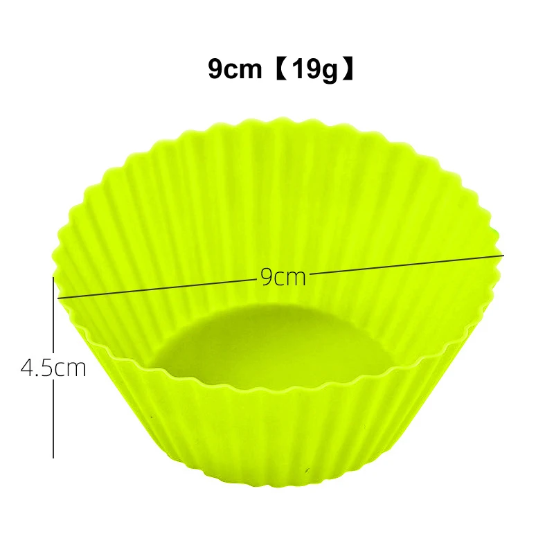 Dia 5-9cm colorful food grade silicone muffin cups mold mini reusable cupcake liners for kitchen baking cooking