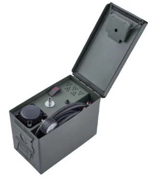 300LSH/MIN Heavy-Duty 12V/24V Cabled Tire Compressor with Double Cylinders car air compressor car inflator  tyre inflator