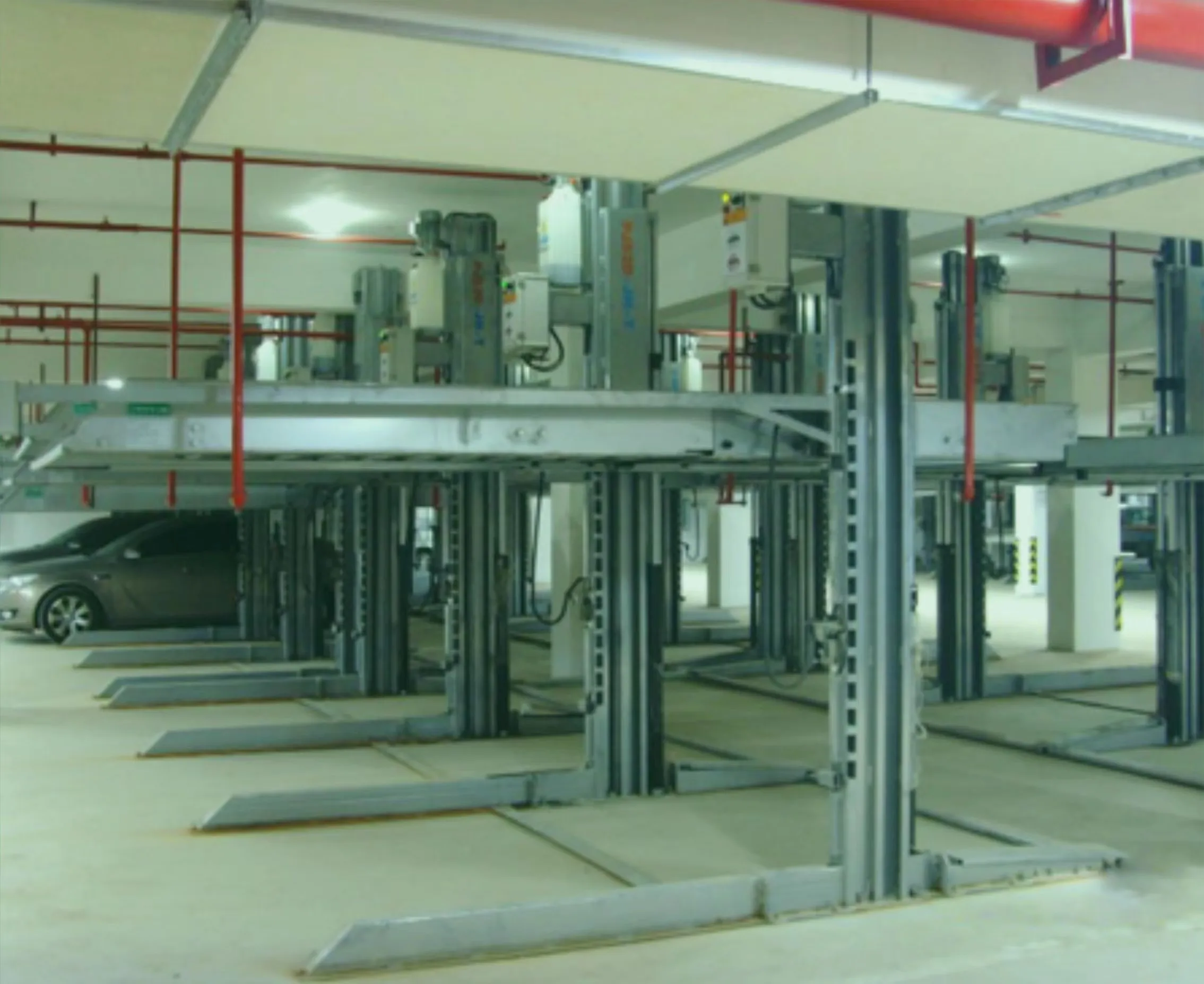 2 Posts Simple Car Parking Lifts/ Hydraulic Car Parking Stacker 2 Levels/ Stereo Garage Vertical Parking