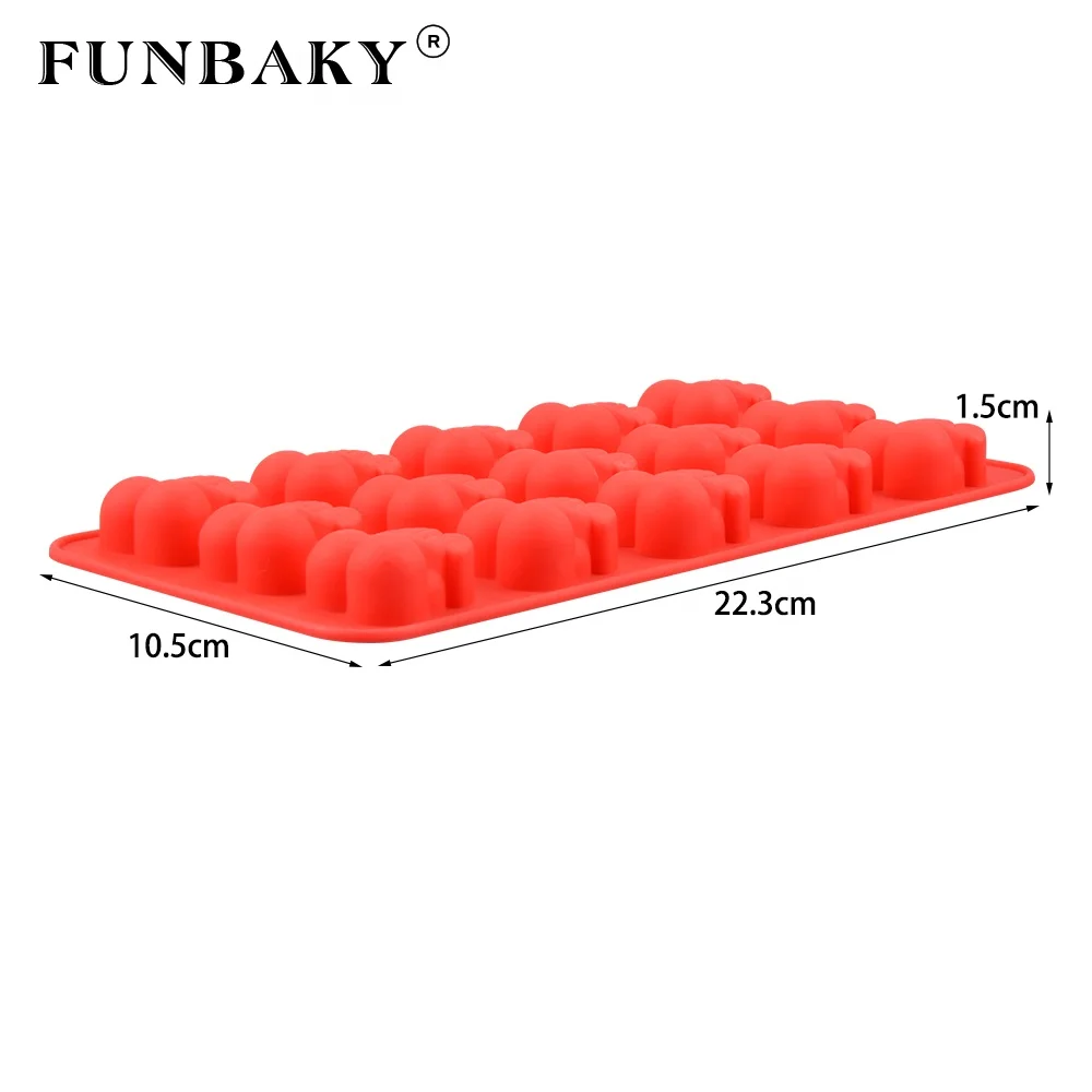 
FUNBAKY BPA free candy making tools cherry shape chocolate mould silicone DIY soft sweet gummy handmade tools 