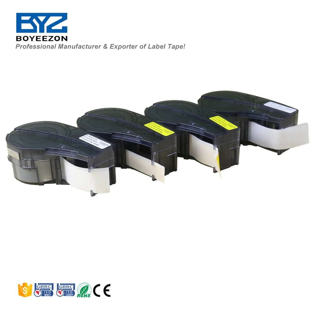 Boyeezon лента метки на желтом/белый Brady этикетка совместимый для M21-750-595 19 05 мм * 6 4 м черно-белая коробка принтер печати этикеток