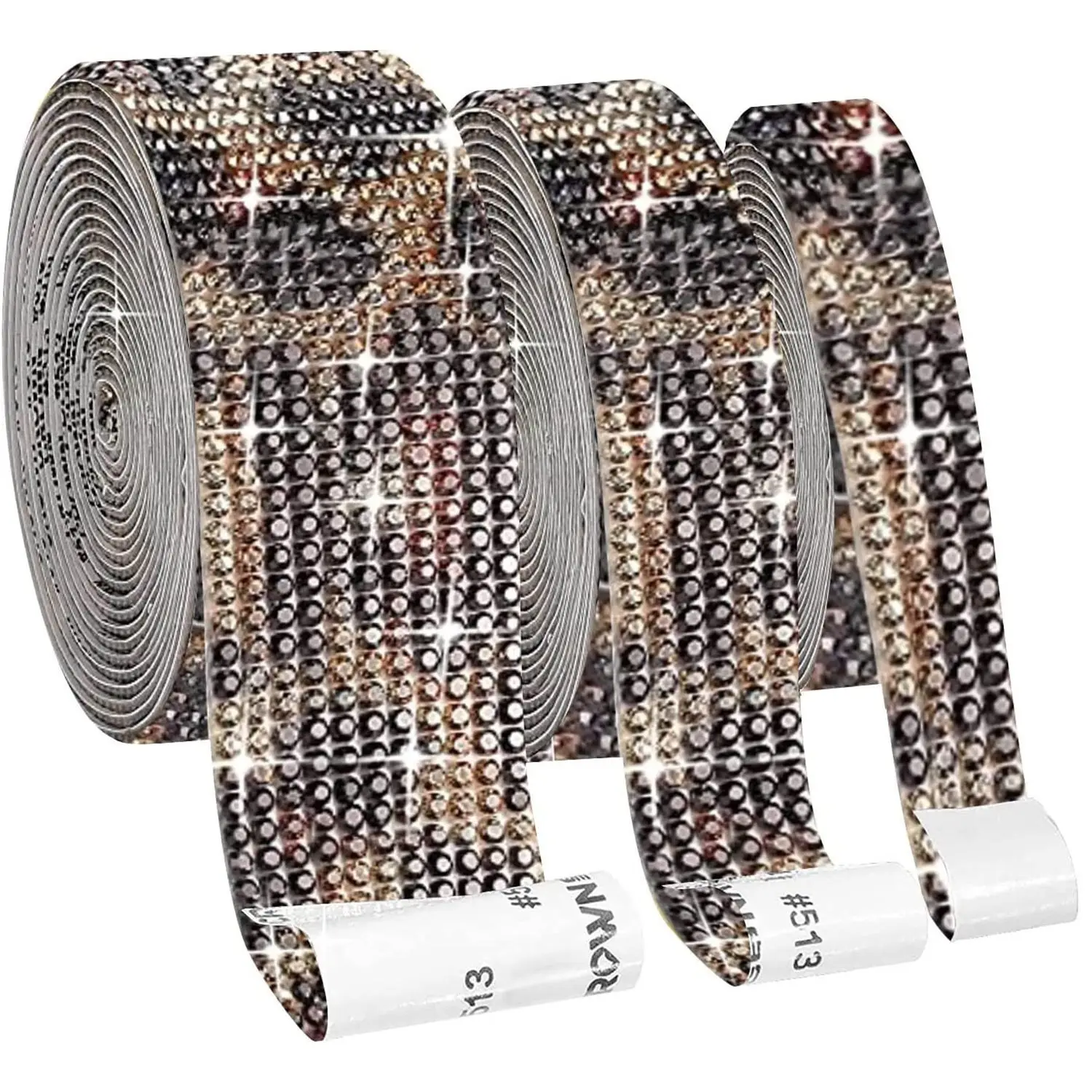 Honor of crystal 1 Yard Self-Adhesive Hot Melt Glue Drill With Crafts DIY Rhinestone Lace Trim Ribbon Resin Mesh