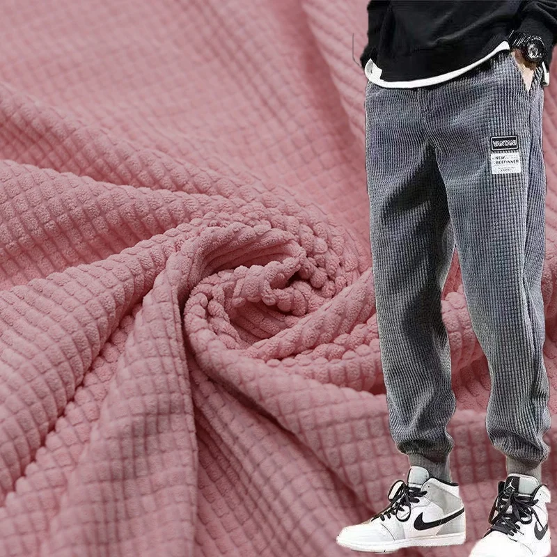 
Factory Direct Sale Latest High Quality 4.5W Polyester Corduroy fabric stock lots for garments shirt pants 