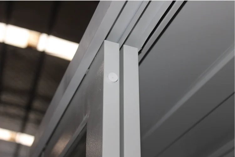 Low price office file cabinet sliding glass door half height steel cupboard