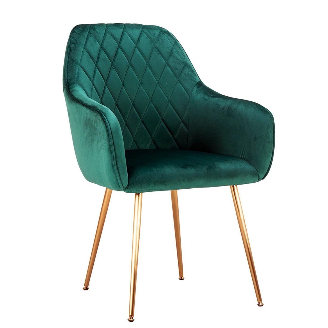 
Velvet Navy Blue Upholstery Dining Chair in Stainless Steel Gold Base for Restaurant Chair 