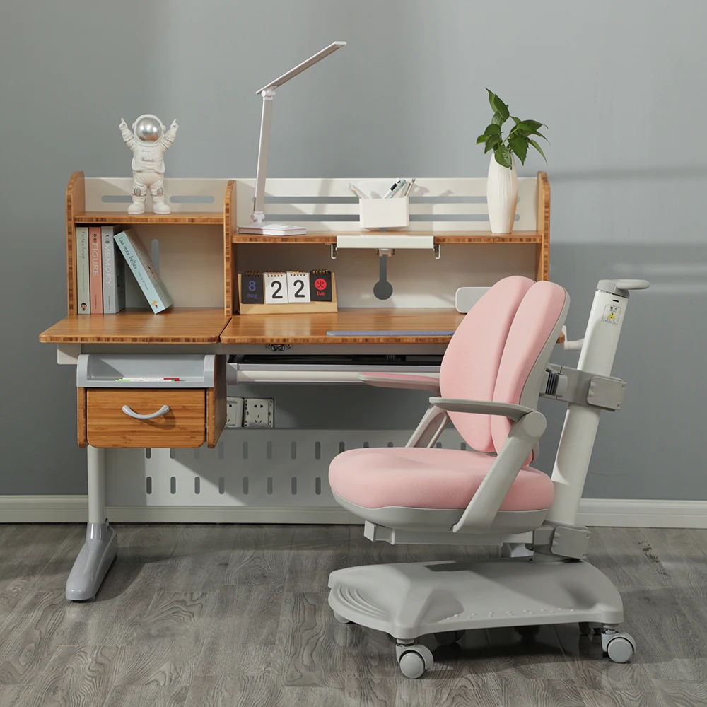 
High Quality Children Study Desk Study Table Kids with Book Shelf Kindergarten Desks for Kids Home Online Learning 