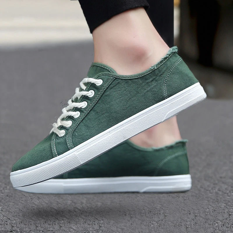 Wholesale Fashion Canvas Trendy Shoes Non-slip Footwear Men  Flat Canvas Shoes