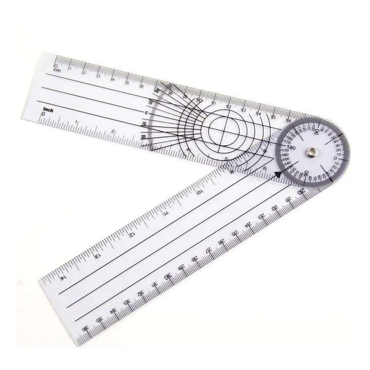 0-140 мм 360 градусов Гониометр медицинская угловая линейка для позвоночника инклинометр транспортир угломер измерительный инструмент