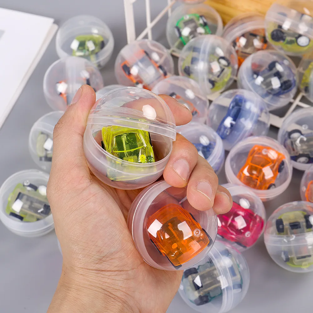 S300 Plastic PP Capsule Toy 50MM With Different Pull Back Car Toys Mix Color Round Surprise Balls for Vending Machine