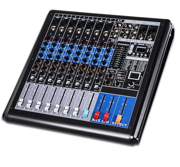 TKG MQ-9 8 channel mixing console passive usb audio analogic dj karaoke profesional sound system china mini small audio mixer
