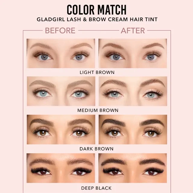 Private Label Brow Dye High Quality Eyebrow Tint in tube Professional Hybrid brown coffee color Permanent Brow Tint