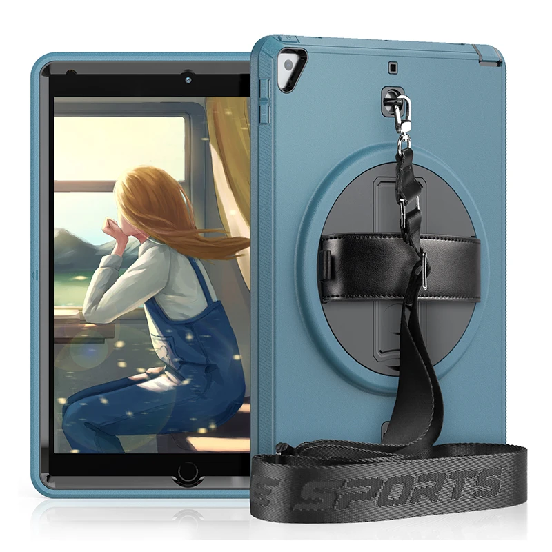 3-layer Case With Shoulder Strap For Ipad Mini 4 5 6/Amazon Fire Hd 8 Shockproof Drop Resistance Tablet Case for amazon fire 8