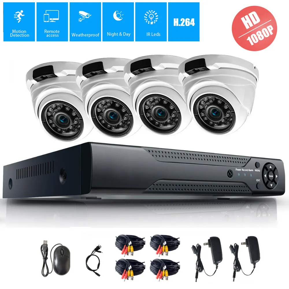 8 Channel 4 MP Super HD DVR Video Security System 8 Bullet Camera with all cables