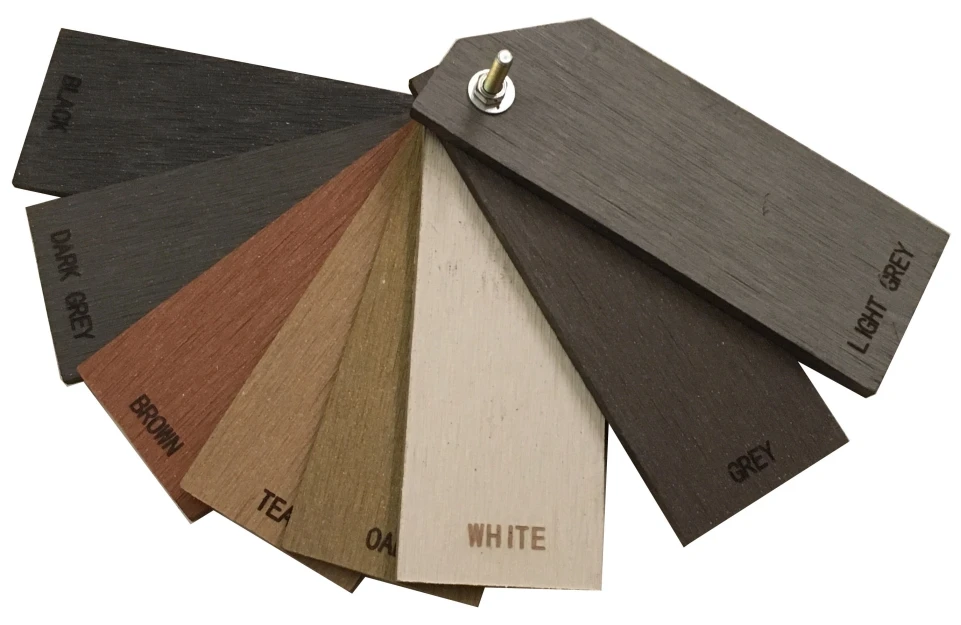 Modern Style WPC Decking Boards Low Maintenance Outdoor Terrace Floor Tiles Teak Hollow Plastic Composite Decking Smooth