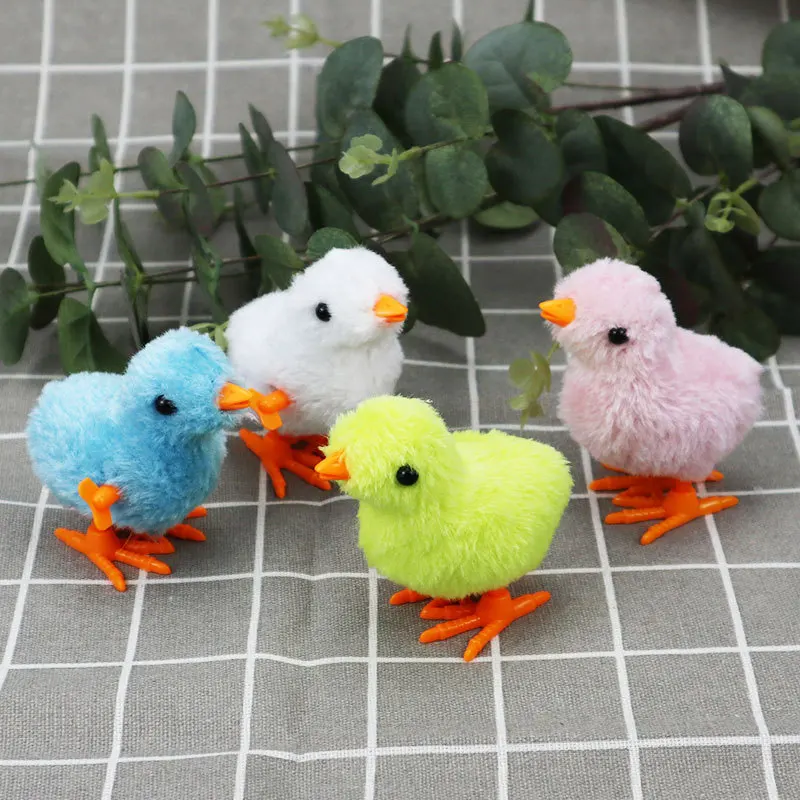 Puzzle funny educational other clockwork jumping wind up animal toys chicken plush toy